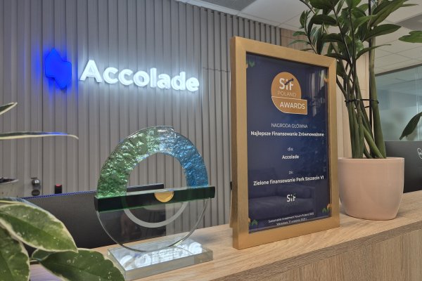 Nagroda POLSIF za zielone finansowanie dla projektu Accolade - Park Szczecin VI