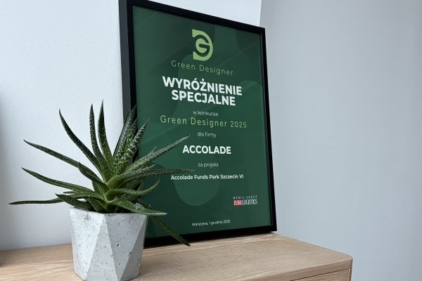 Accolade ausgezeichnet für Projekt in Stettin – GREEN DESIGNER 2025